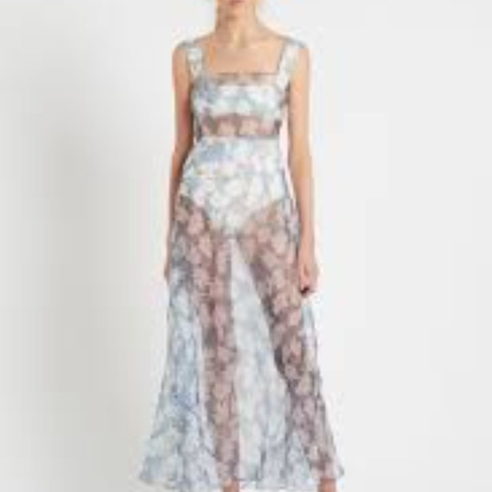 ISO SIR The Label Women's Anais Floral Silk Organza Dress - Picture 3 of 16